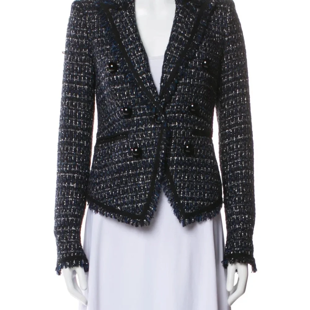 Veronica Beard Navy Tweed Jacket - Picture 1 of 3
